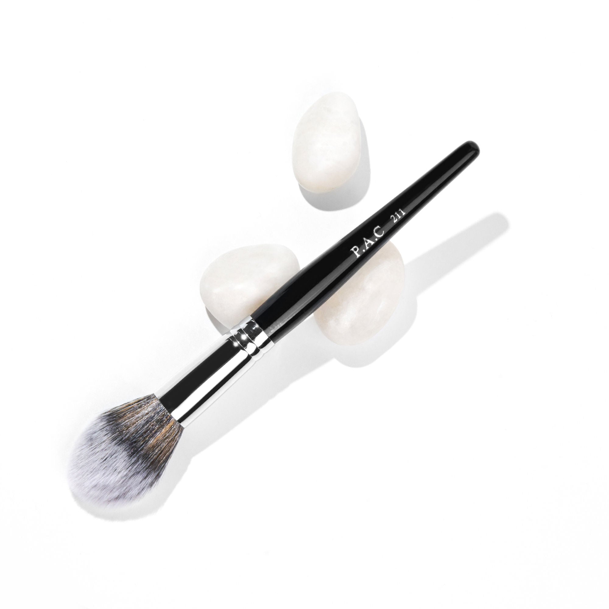 PAC Studio Powder Brush 211 - Fluffy Tapered Multi-Functional Brush for Loose Powder Compact Blush Bronzer - Distacart