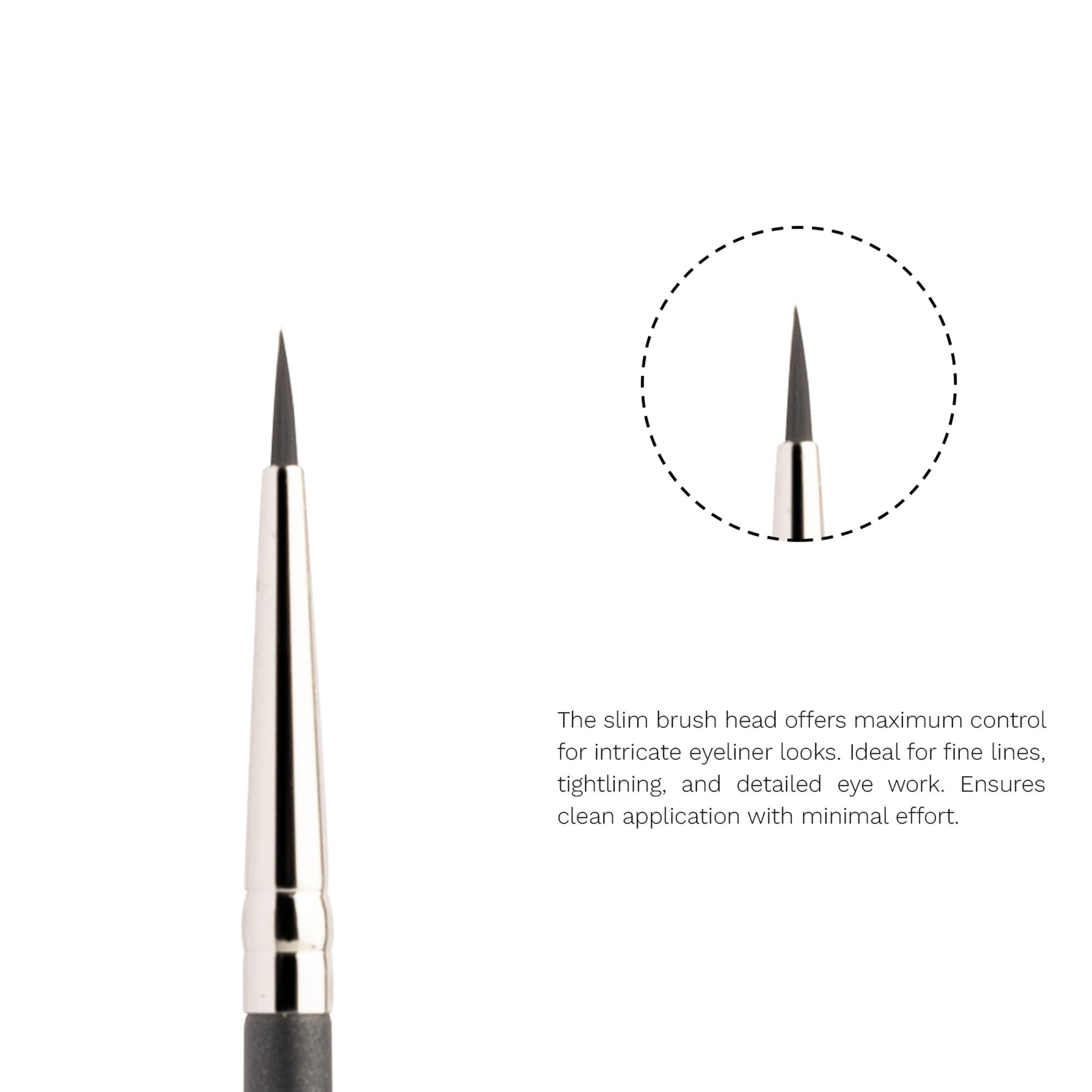 PAC Studio Eyeliner Brush 123 - Pointed Liner Brush for Precision, Perfect for Graphic & Winged Eye Looks
