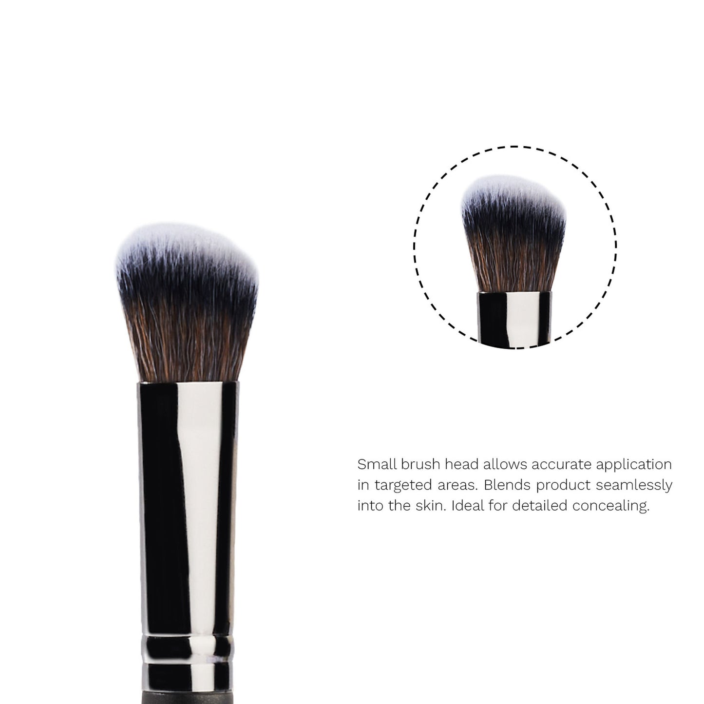 PAC Studio Concealer Brush 272 - Angled Multi Functional Brush, Soft Bristles for Precise Application - Distacart