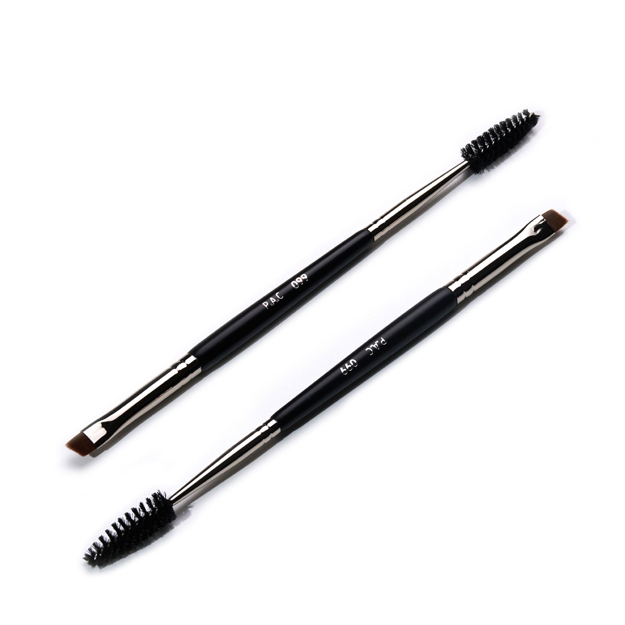 PAC Studio Eyebrow Brush 099 -Angular Eyebrow Brush with Spoolie, Precise Tip for Filling & Sculpting Brows