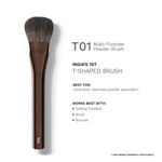 Thumbnail for PAC T01 Multi-Purpose Powder Brush - Densely Packed Synthetic Bristles, Ideal for Blush & Contour