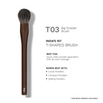 Thumbnail for PAC T03 Big Powder Brush - Soft Tapered Bristles, Works With All Powder Products, Ideal for Buffing
