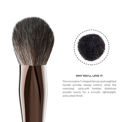 PAC Studio T03 Big Powder Brush - Soft Tapered Bristles, Works With All Powder Products, Ideal for Buffing - Distacart