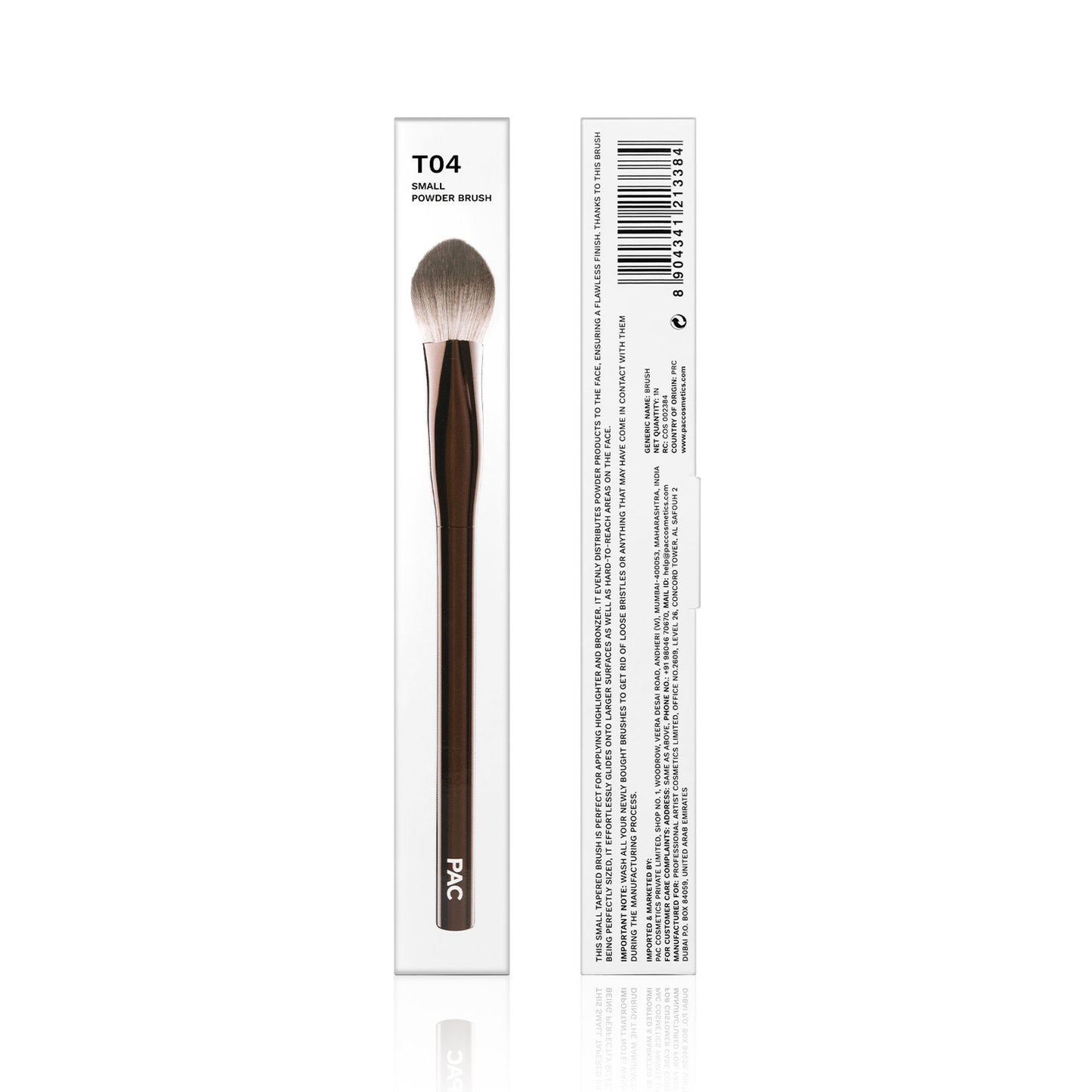 PAC Studio T04 Small Powder Brush - Buff & Blend With Precision, Dense Bristles, Ideal for Under Eyes - Distacart