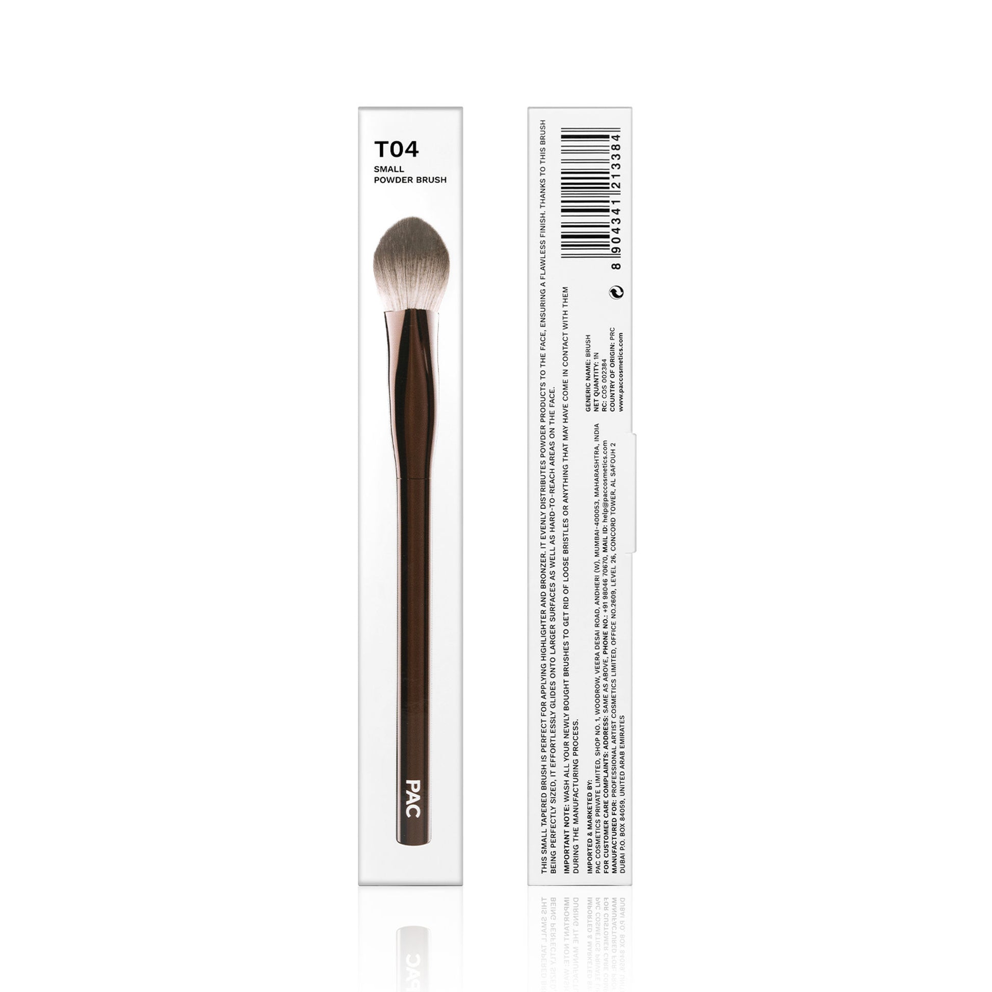 PAC Studio T04 Small Powder Brush - Buff & Blend With Precision, Dense Bristles, Ideal for Under Eyes - Distacart