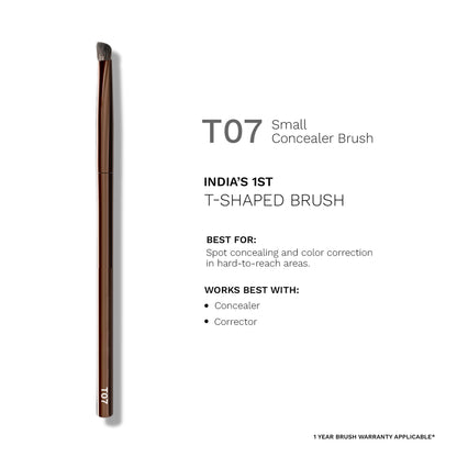 PAC T07 Small Concealer Brush - Precision Tip for Spot Concealing, Eyeshadow Application & Blending