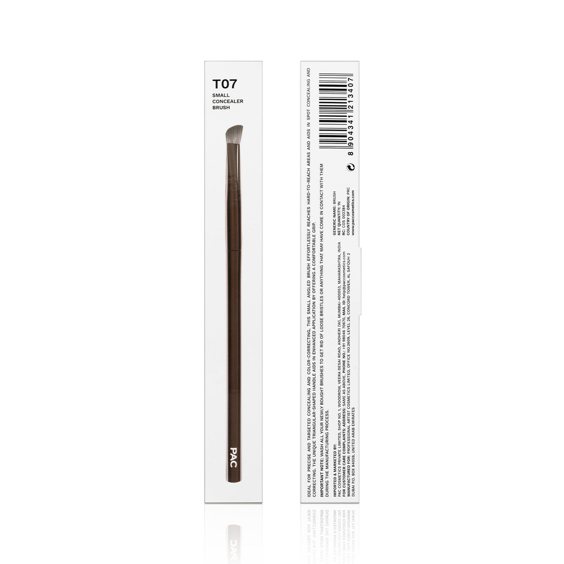 PAC Studio T07 Small Concealer Brush - Precision Tip for Spot Concealing, Eyeshadow Application & Blending - Distacart
