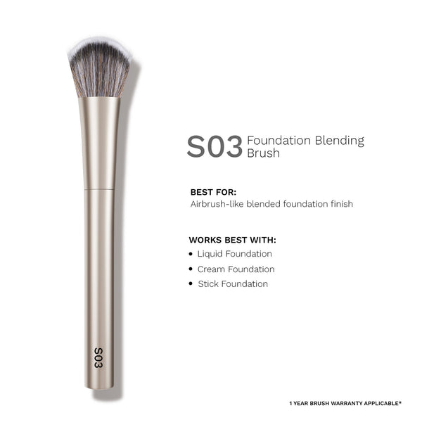 PAC S03 Foundation Blending Brush - Creates Airbrush Finish, Designed for Post Application Blending