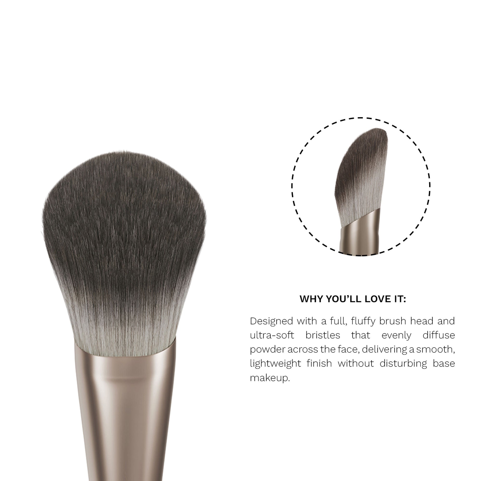 PAC Studio S06 Master Powder Brush - Large Powder Brush, Works Effortlessly with All Powder Products