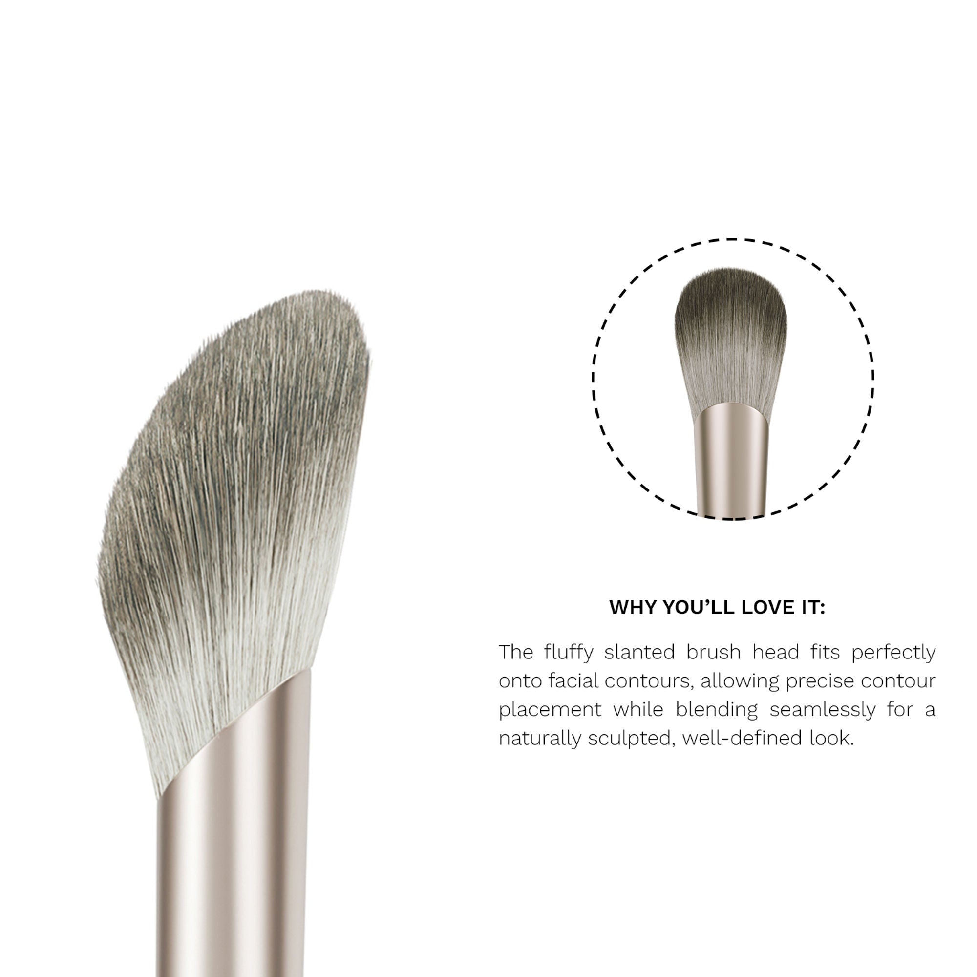 PAC Studio S09 Contour Brush - Lightly Packed Fluffy Angular Brush Ideal to Contour Face Neck & Collarbone - Distacart