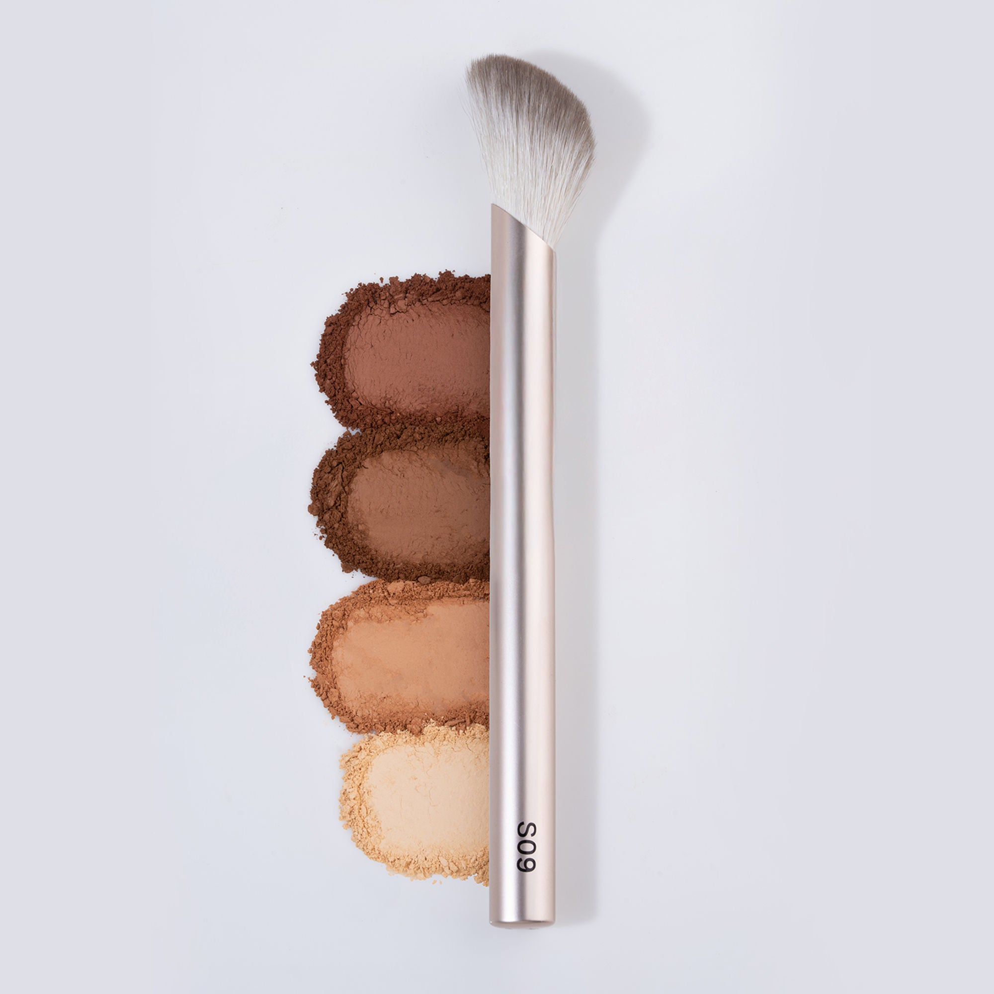 PAC Studio S09 Contour Brush - Lightly Packed Fluffy Angular Brush Ideal to Contour Face Neck & Collarbone - Distacart