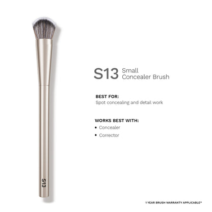 PAC S13 Small Concealer Brush - Kitten Paw Shape allows Precision Coverage, Ideal for Inner Corners