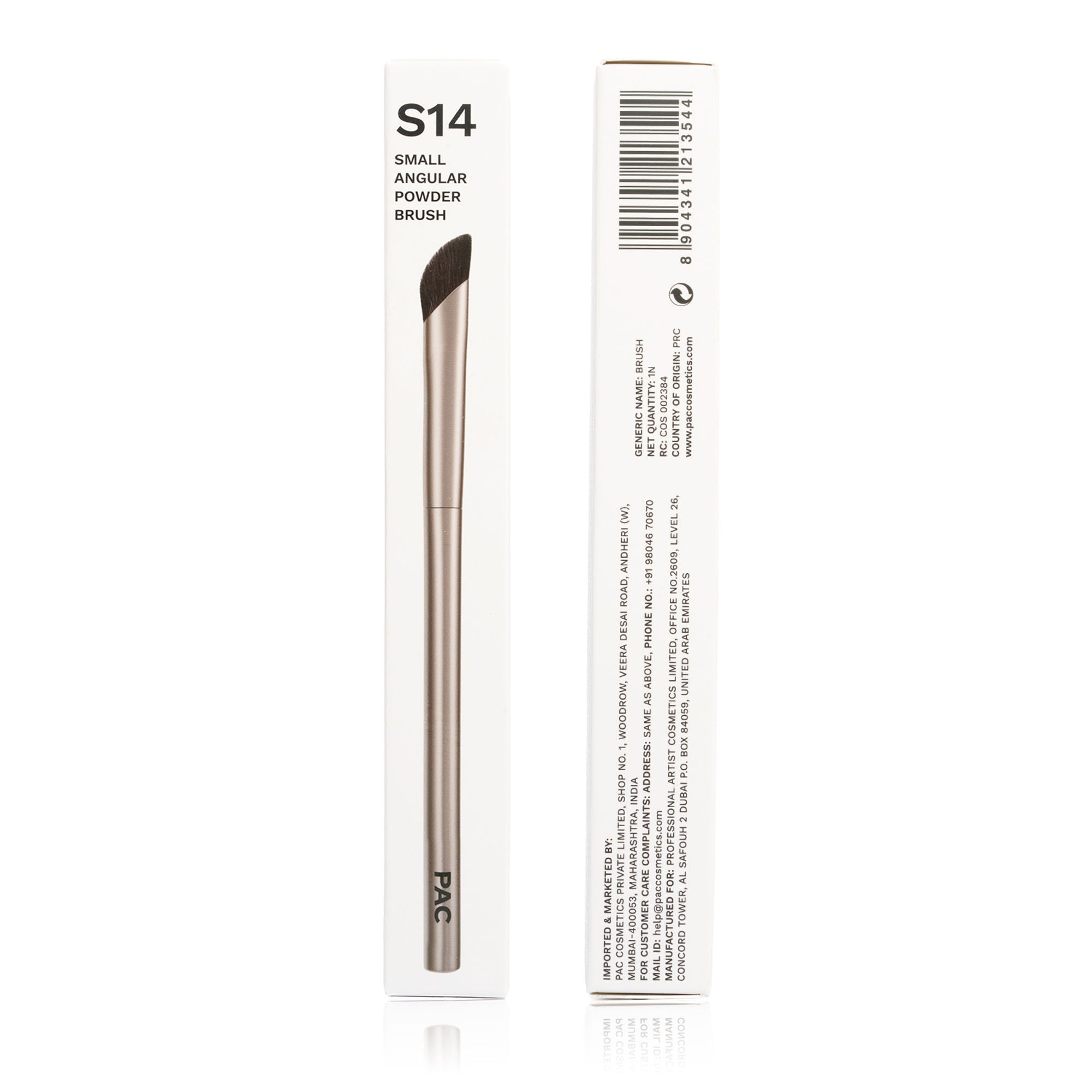 PAC Studio S14 Small Angular Powder Brush - Short Angled Brush for Precise Detailing & Lash Line Definition - Distacart