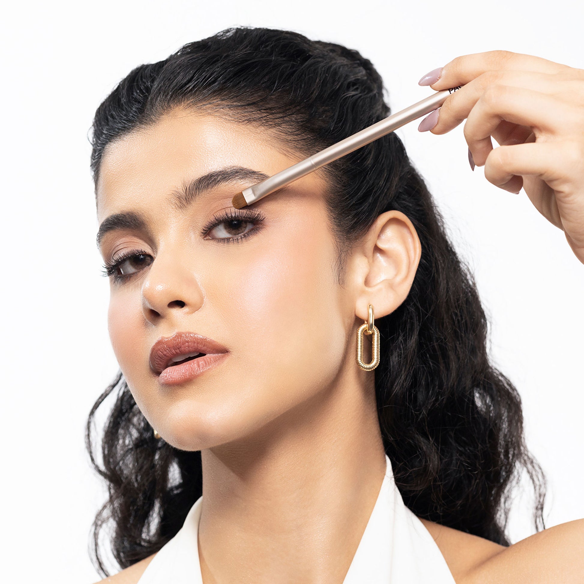 PAC Studio S15 Cut Crease Flat Brush - Great for Detailed Eye Work, Precise Glitter Shimmer Placement - Distacart