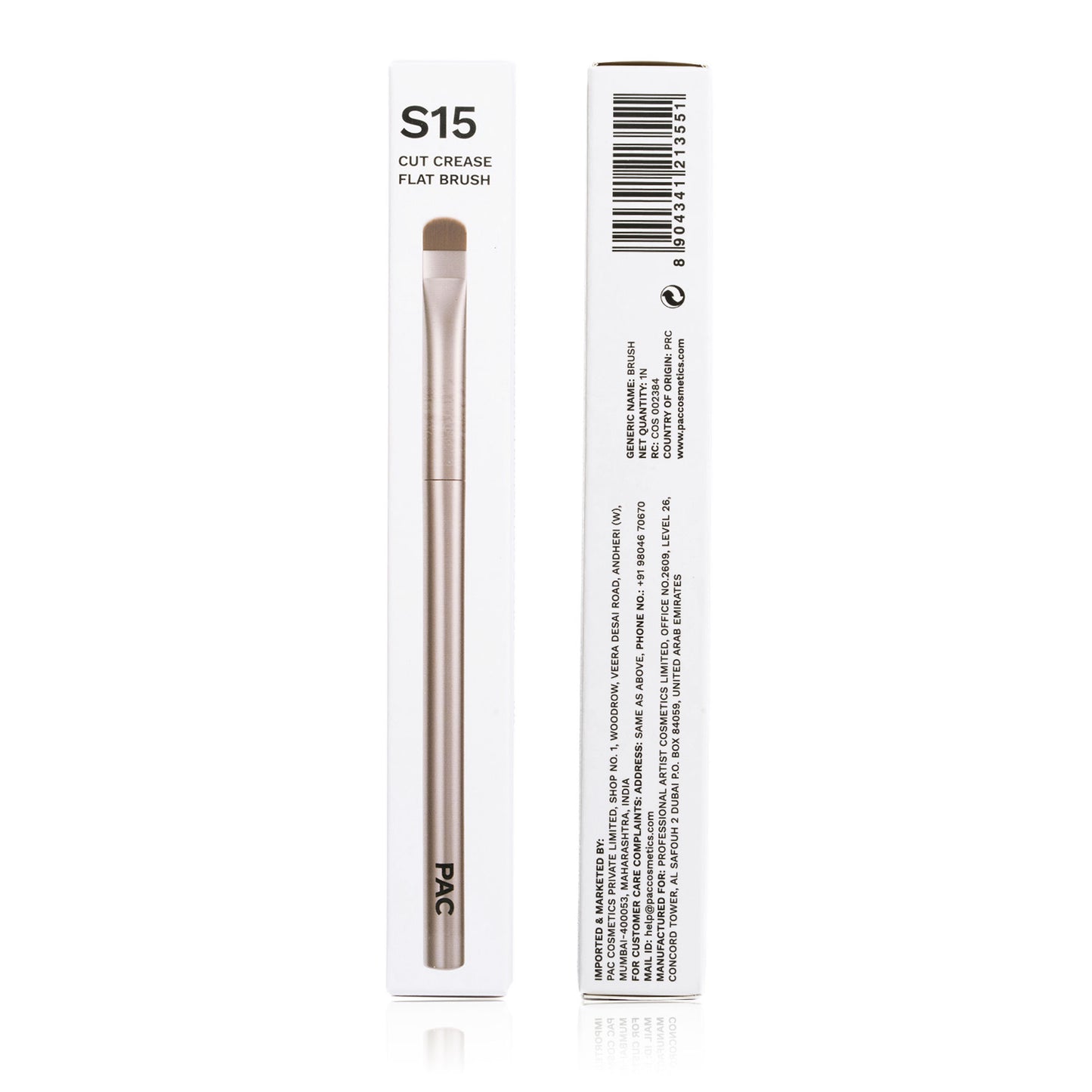 PAC Studio S15 Cut Crease Flat Brush - Great for Detailed Eye Work, Precise Glitter Shimmer Placement - Distacart