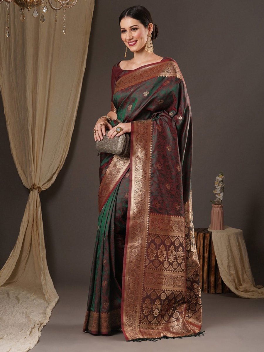 Anouk Woven Design Zari Banarasi Saree - Distacart