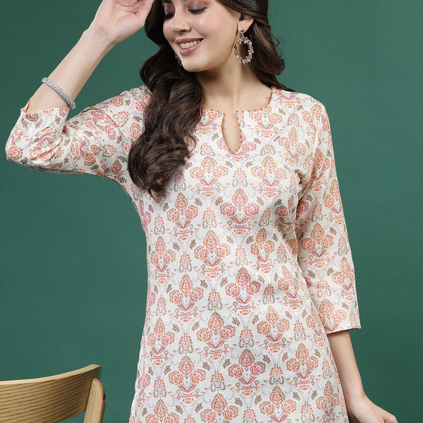 Sangria Printed Straight Kurtas - Distacart