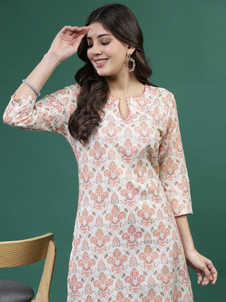 Sangria Printed Straight Kurtas - Distacart