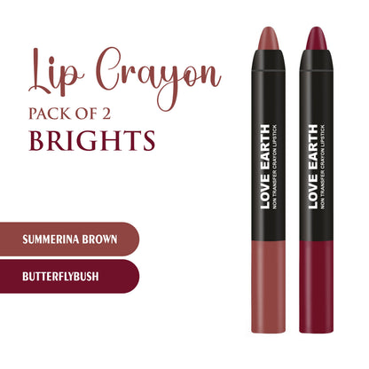Love Earth Lip Crayon Non-Transfer Lipstick - Brights - Dista