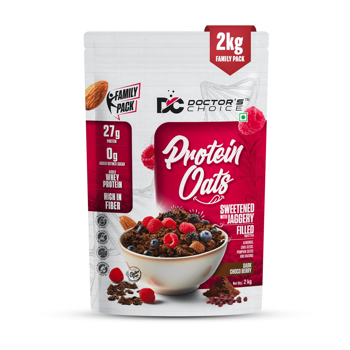 Doctor's Choice Protein Oats Dark Choco Berry 2Kg