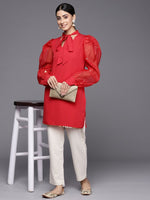 Thumbnail for Ahalyaa Women's Crepe Red Tunic - Distacart