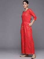 Thumbnail for Ahalyaa Printed Crepe Basic Jumpsuit With Waist Tie-Ups - Distacart