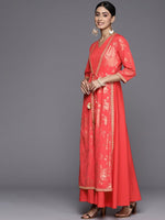 Thumbnail for Ahalyaa Floral Printed Ethnic Maxi Dress - Distacart