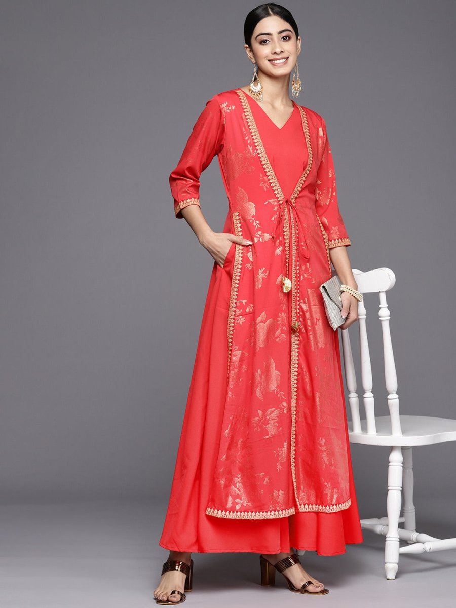 Ahalyaa Floral Printed Ethnic Maxi Dress - Distacart