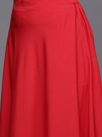 Thumbnail for Ahalyaa Crepe Top With Skirt & Jacket - Distacart