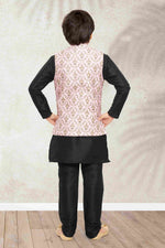 Thumbnail for Raivat Ethnic Banarasi Silk Digital Printed Kurta Pajama With Jacket In Light Pink Colour - Distacart