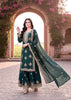 Anaita Teal Blue Silk Readymade Suit with Embroidery & Diamond Work - Dista