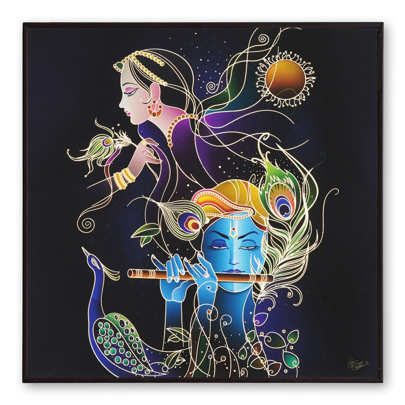 Tehzeeb Creations Golden Embossed Wall Painting - Distacart