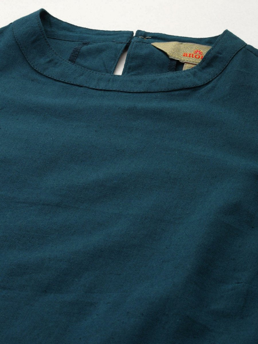 Anouk Women Regular Pure Cotton Kurta with Palazzos - Distacart