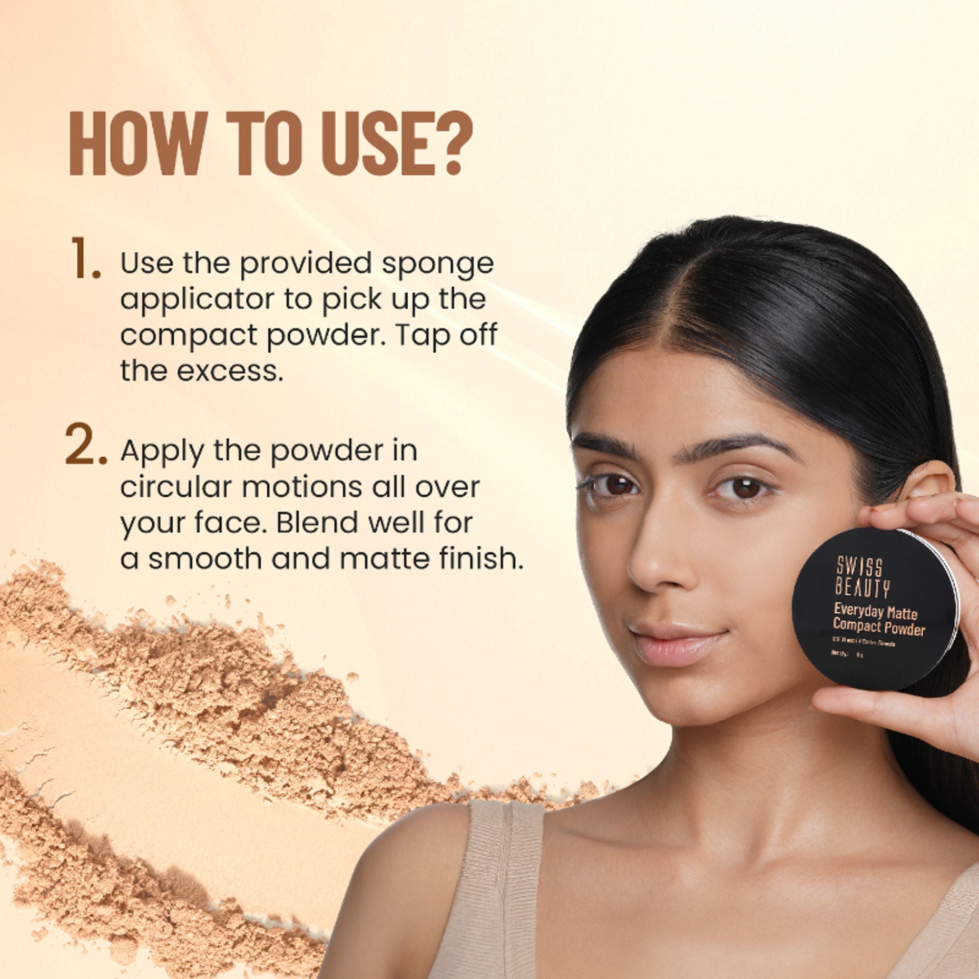 Swiss Beauty Everyday Matte Compact - 2 Beige - Distacart