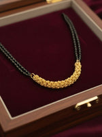 Thumbnail for NVR Women Gold Plated Black Beaded Mangalsutra - Distacart