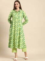 Thumbnail for Anouk Women Floral Printed Regular Kurta with Trousers - Distacart