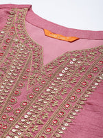 Thumbnail for Indo Era Floral Embroidered Sequinned Kurta with Trousers & With Dupatta