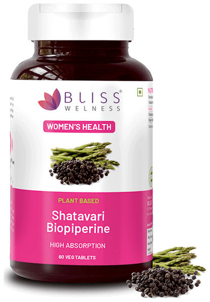 bliss welness womens wellness shatavari biopiperine veg tablet