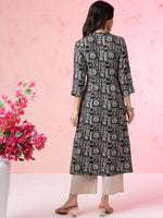 Thumbnail for Anouk Abstract Printed Mandarin Collar Kurta