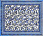 Thumbnail for Blue Floral Printed Cotton 200TC Bedsheet With 2 Zipper Pillow Covers - King Size by House of Ree - Distacart