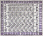 Thumbnail for Purple Green Ethnic Motifs Cotton 200TC King Bedsheet With 2 Zipper Pillow Covers - King Size by House of Ree - Distacart