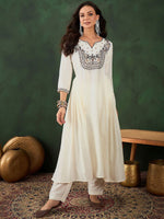 Thumbnail for Sangria Floral Embroidery Kurta Sets - Distacart