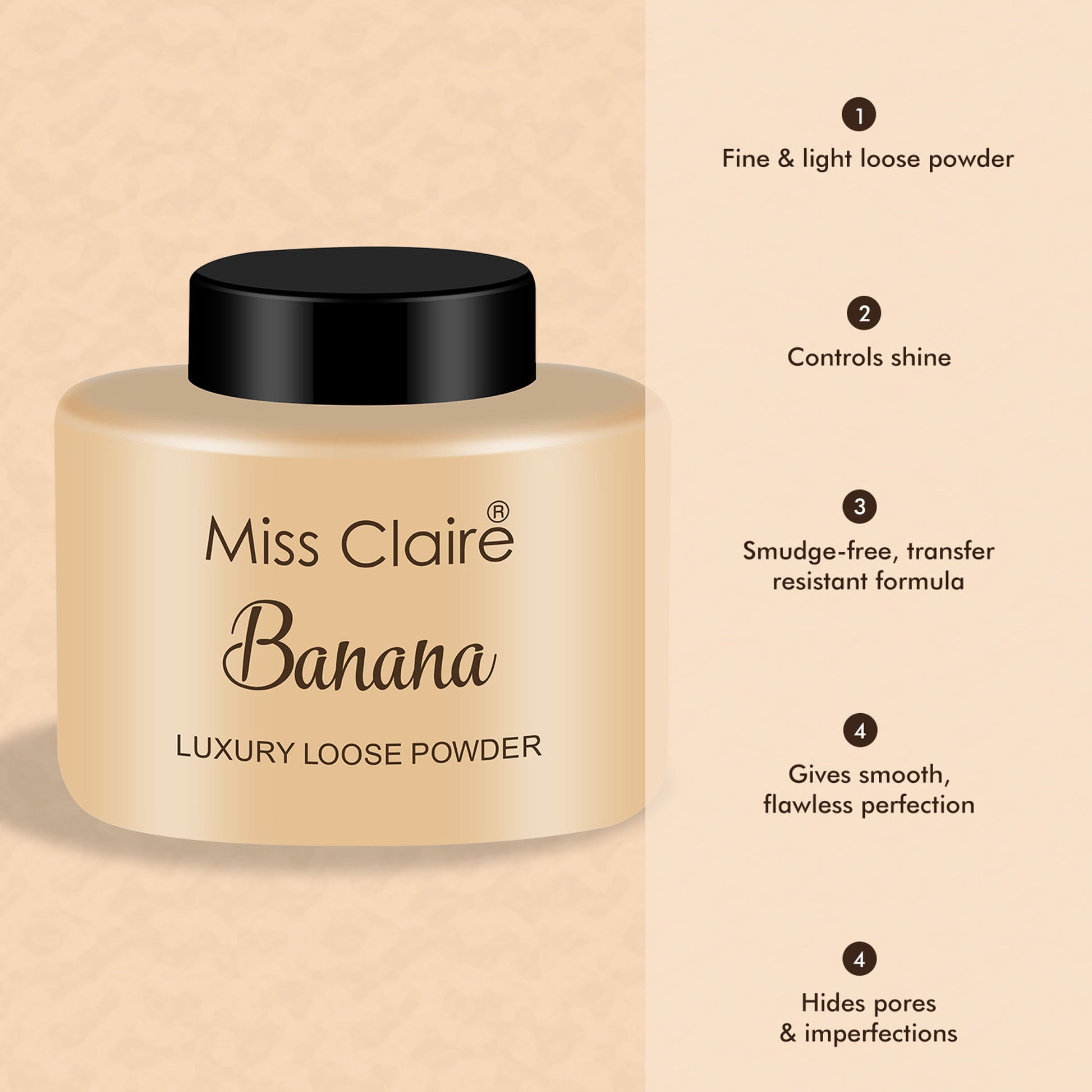 Miss Claire Luxury Loose Powder - Light Banana - Distacart