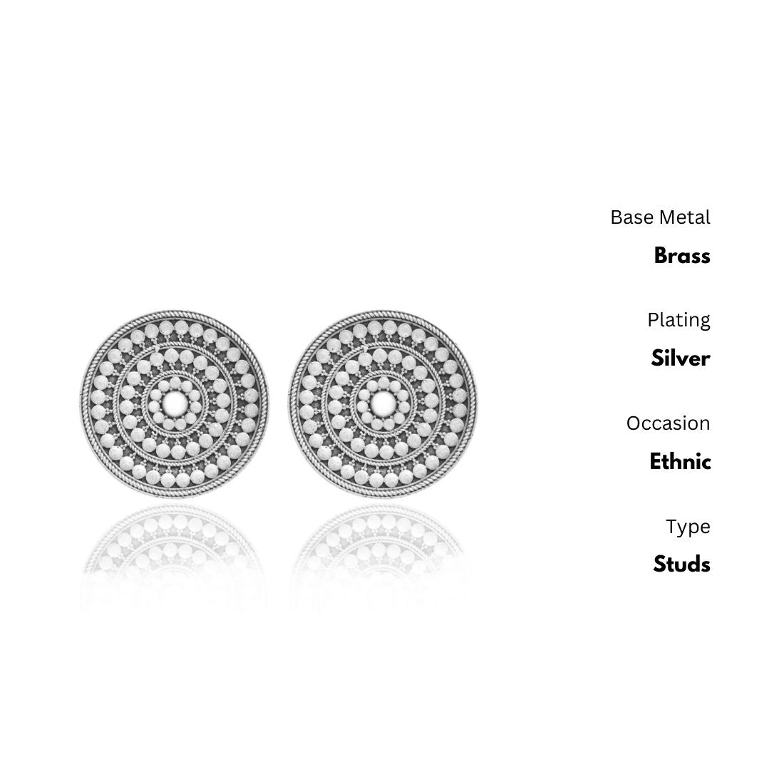 New Stylish Oxidized Gold-Polished Gold Studs Earrings for Womens by House of Ree - Distacart