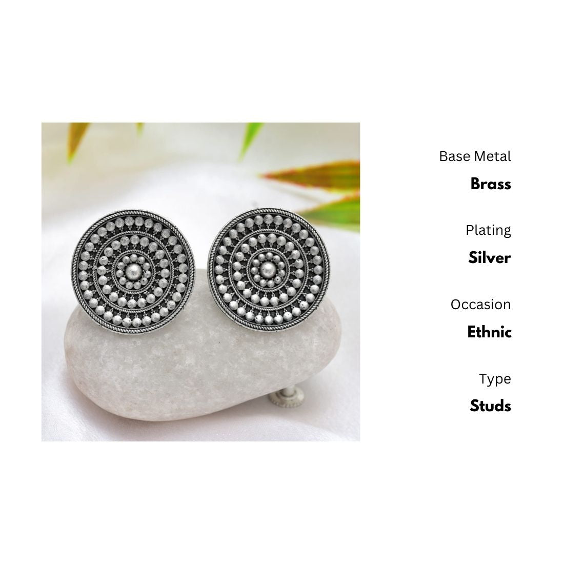 New Stylish Oxidized Gold-Polished Gold Studs Earrings for Womens by House of Ree - Distacart