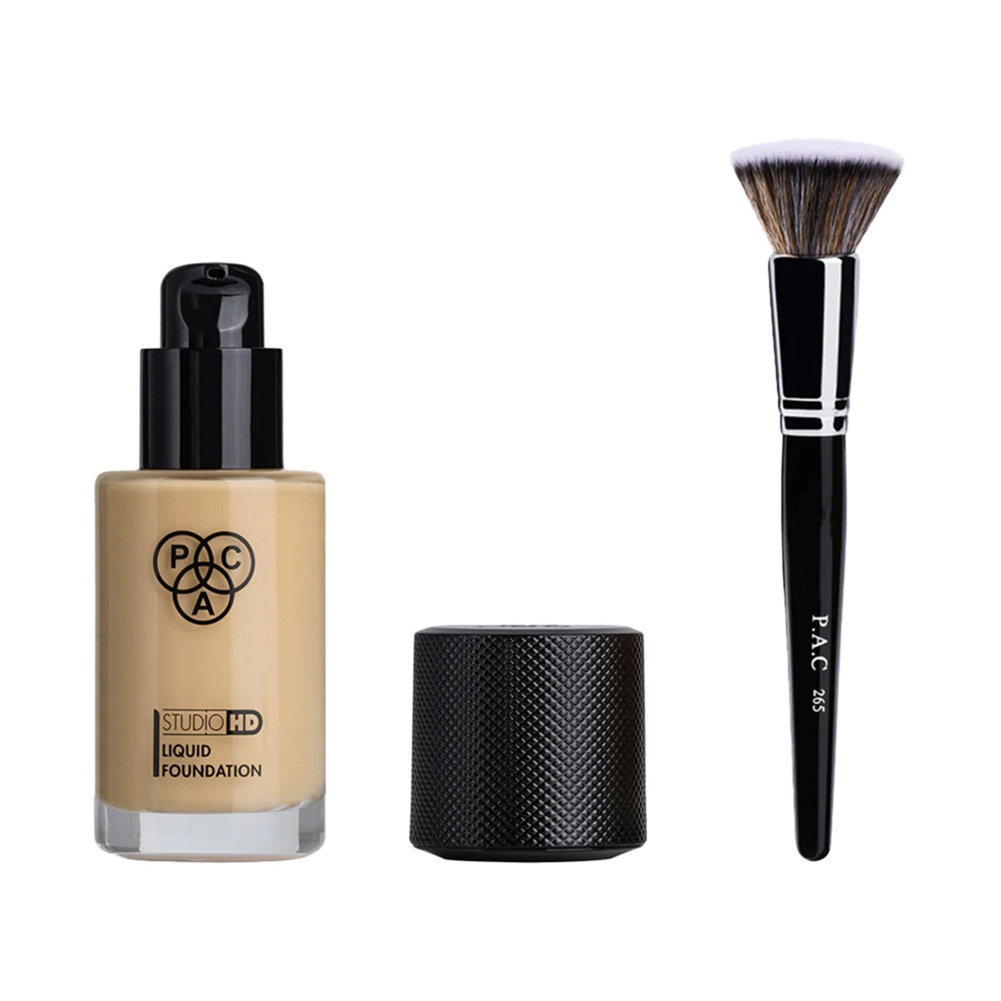 PAC Studio HD Liquid Foundation - 1.9 with Blending Foundation Brush - Distacart