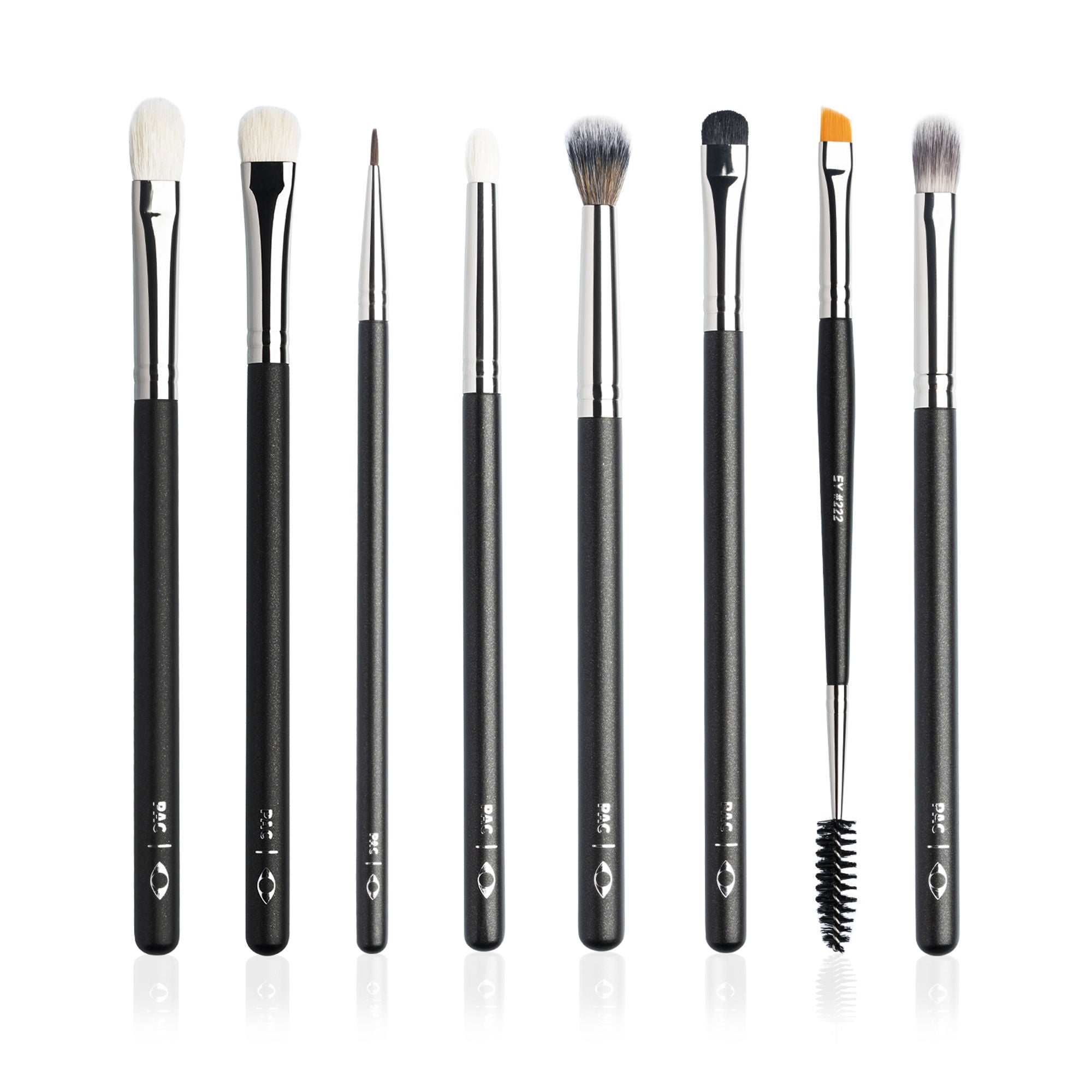 PAC Studio Eye Series Brush Set (8 Brushes) with Cleaner Combo