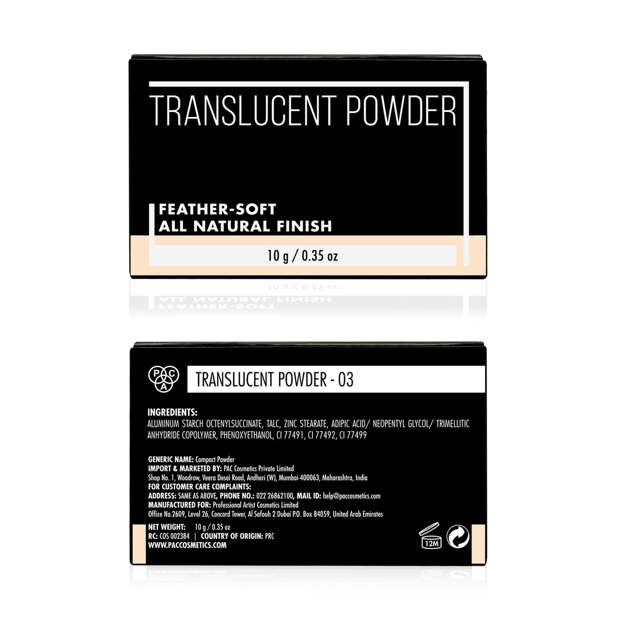 PAC Studio Translucent Powder - 03 - Distacart