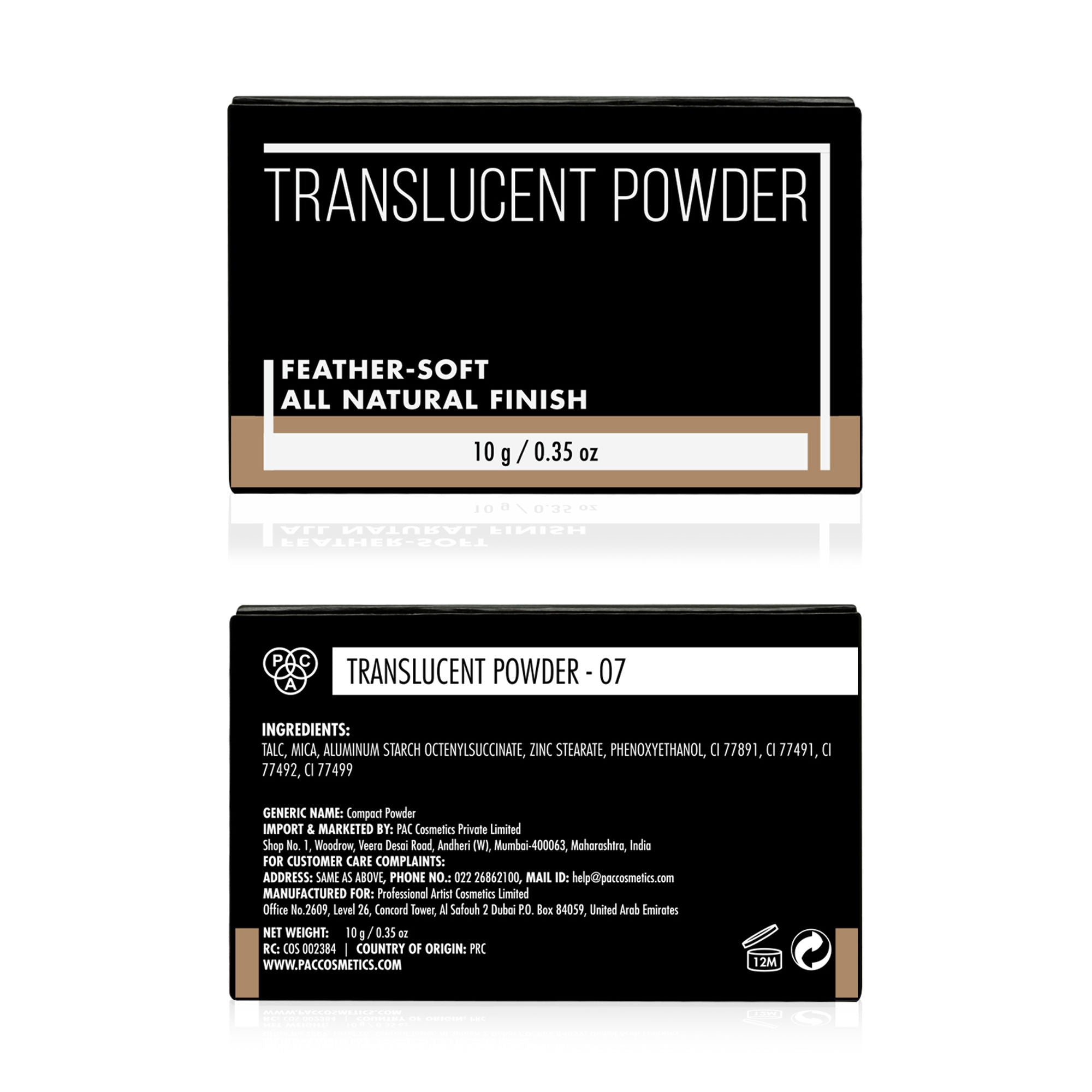 PAC Studio Translucent Powder - 07 - Distacart