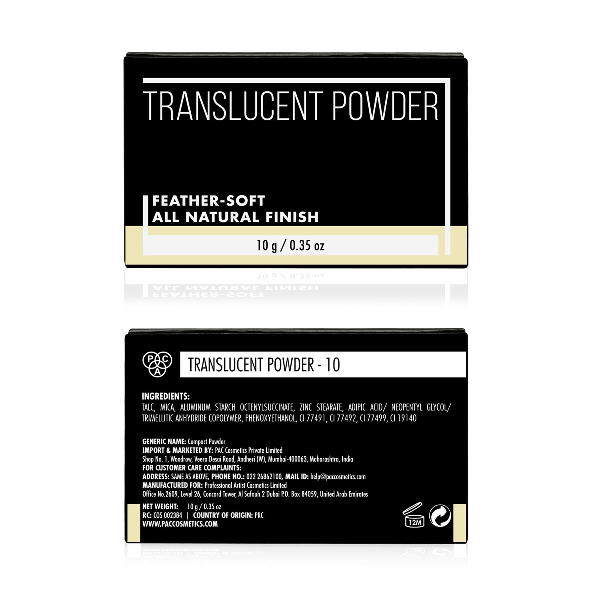 PAC Studio Translucent Powder - 10 - Distacart